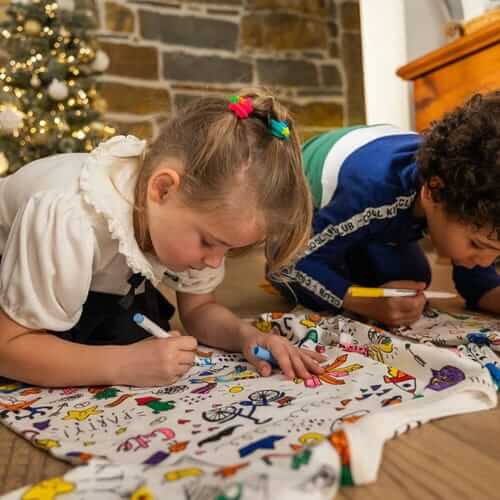 Pyjama enfant à colorier – 2 pièces │ Fusées