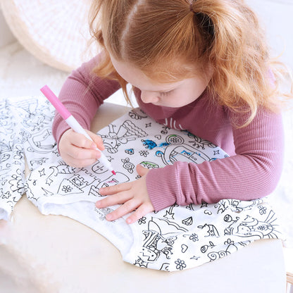 Pyjama enfant à colorier – 2 pièces │ Princesses