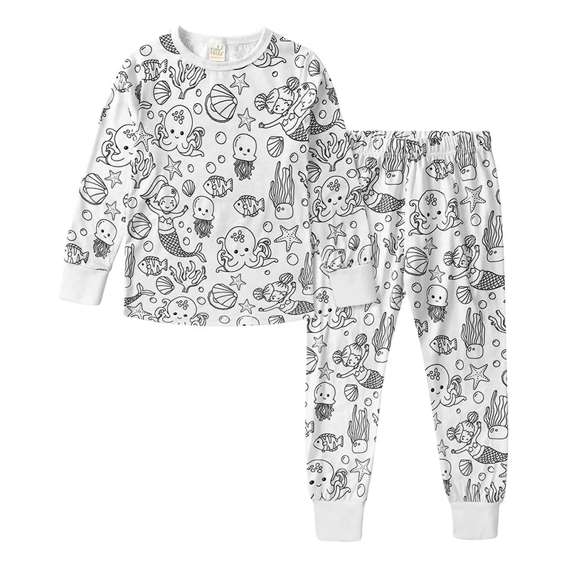 Pyjama enfant à colorier 2 pièces