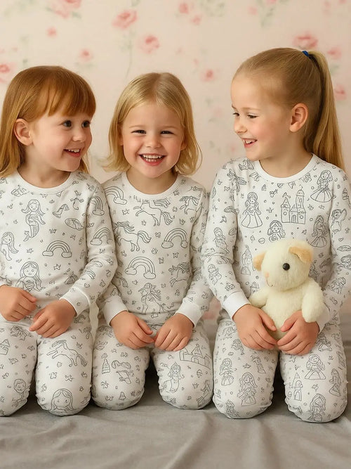 Pyjama enfant à colorier 2 pièces