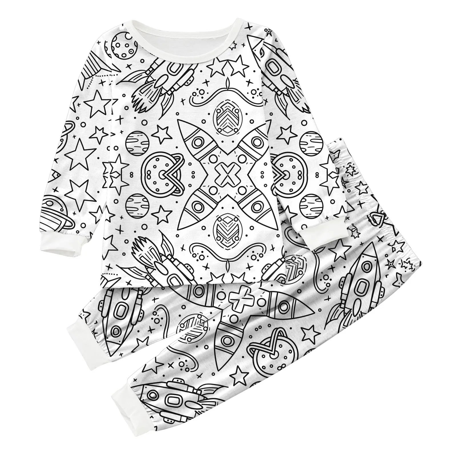 Pyjama enfant à colorier 2 pièces - Cosmic